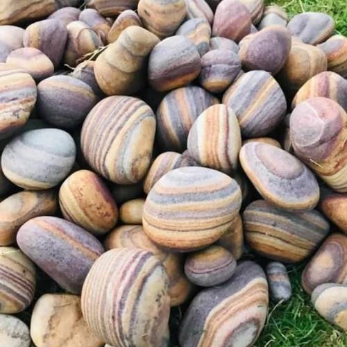 Rainbow stone pebbels mate finish